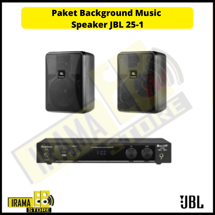 Paket Background Music Indoor Speaker JBL 25-1 - 2 Speaker 